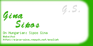 gina sipos business card